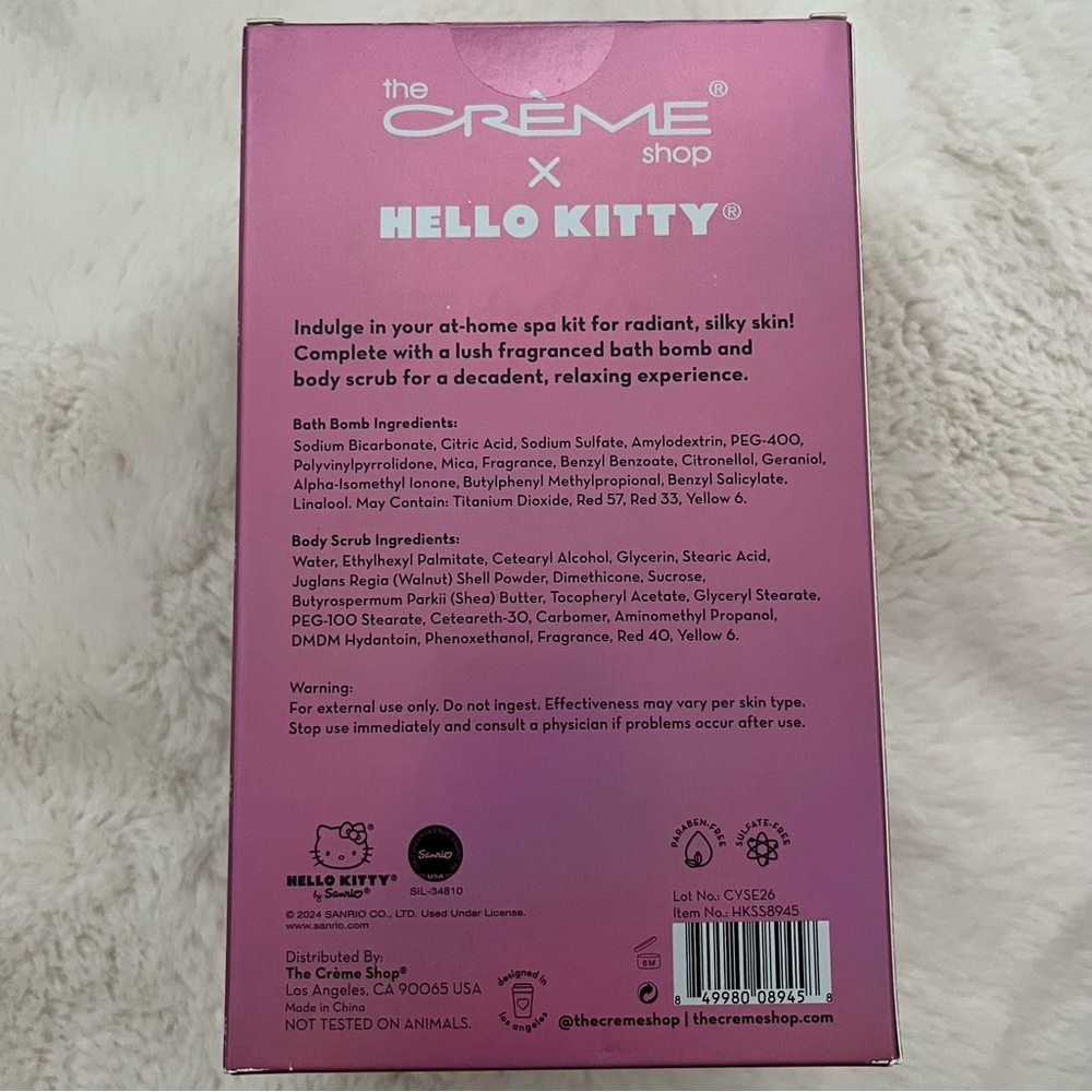 The Crème Shop X Hello Kitty By Sanrio Silky Skin Spa Set Rosy Strawberry - Picture 4 of 8